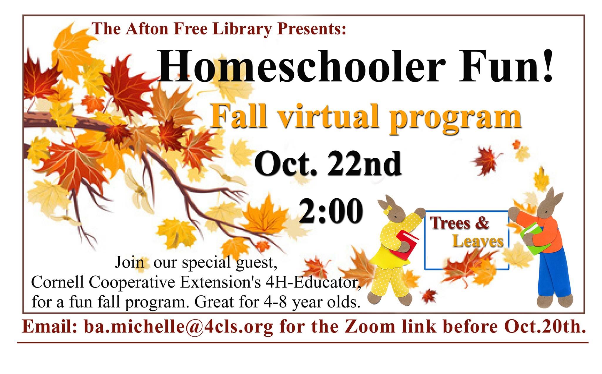 Homeschooler Fun Virtual Program – October 22