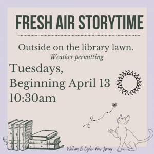 Fresh Air Storytime @ William B Ogden Free Library