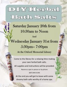 Make your own Herbal Bath Salts @ Oxford Memorial Library