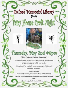Fairy House Craft Night @ Oxford Memorial Library