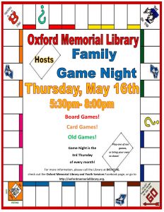 Family Game Night @ Oxford Memorial Library