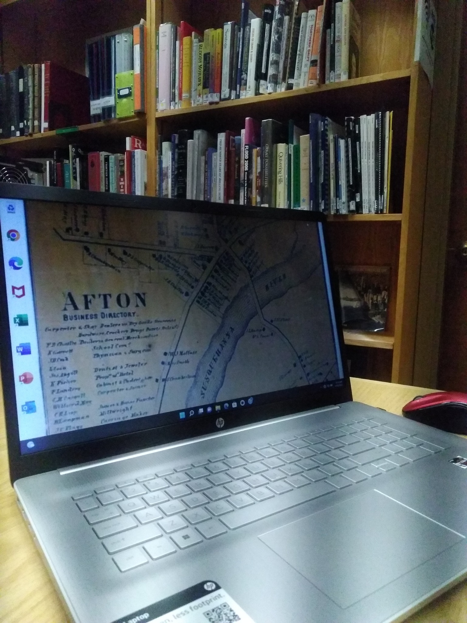 Afton History Laptop now at the Library