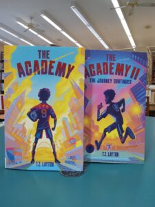 Covers for the children's novels 'The Academy 1' and 'The Academy 2: The Journey Continues'