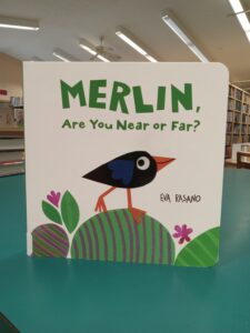 Cover for the board book 'Merlin, Are You Near or Far?'