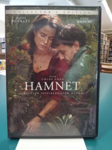 Front of DVD case for the movie 'Hamnet'