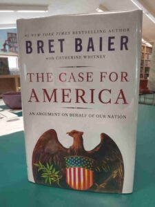 Cover for 'The Case for America', featuring brown eagle caring an olive branch and arrows
