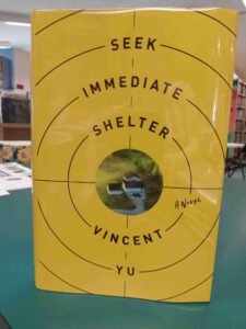 Photo of the cover for the thriller novel 'Seek Immediate Shelter'