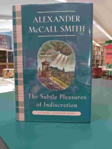 Photo of the cover for the mystery novel 'The Subtle Pleasures of Indiscretion'