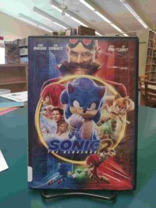 Photo of the cover for the DVD case for 'Sonic the Hedgehog 2', showing Sonic, Knuckles, Tails, and Eggman