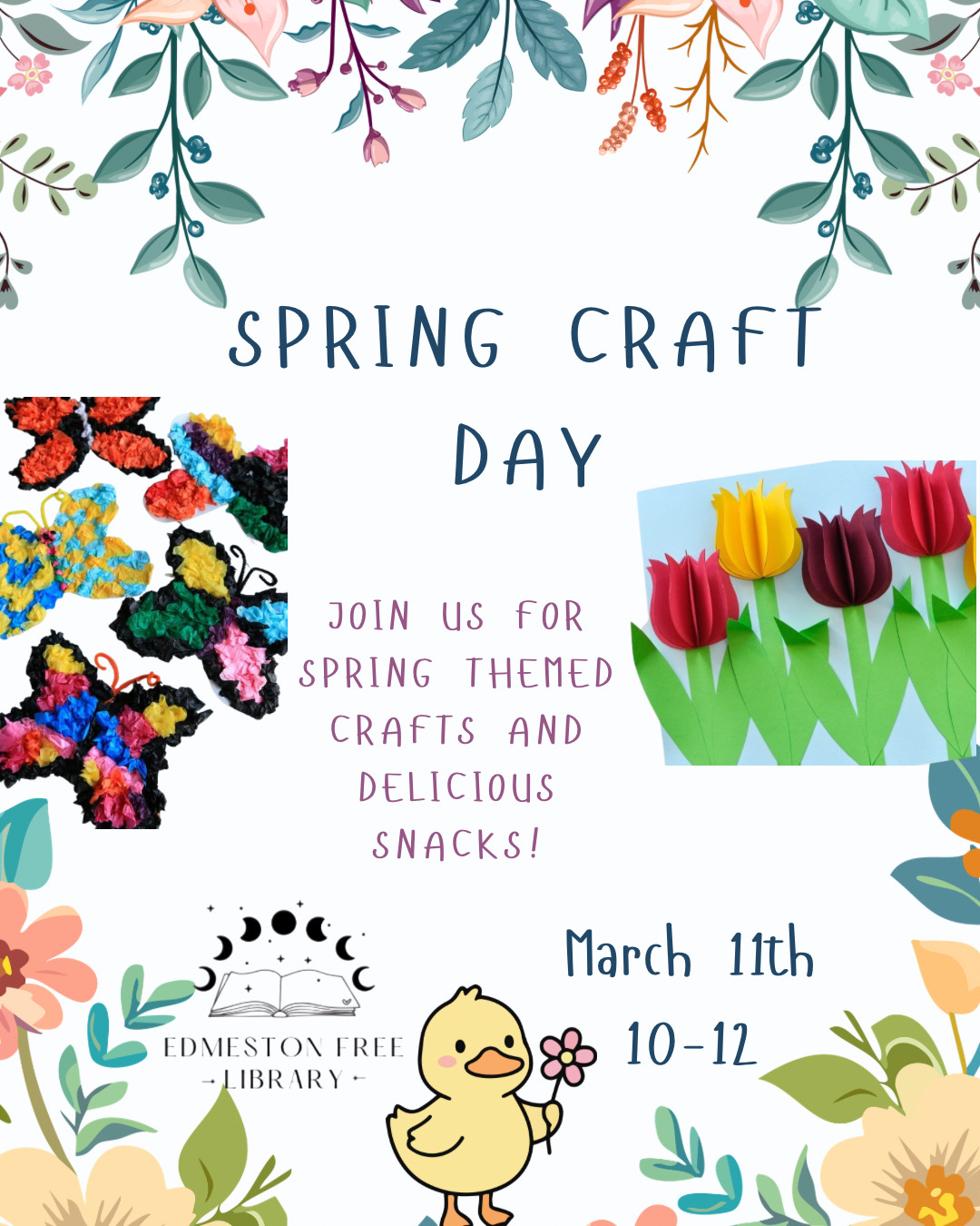 Springtime Library Craft Spring Craft Day - Edmeston Free Library
