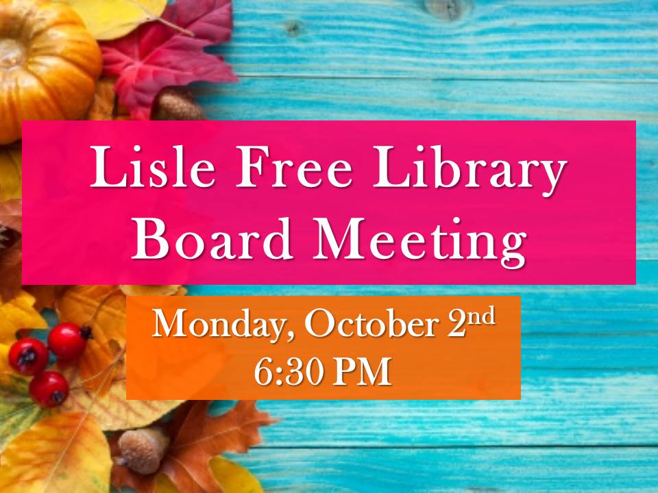 October Library Board Meeting