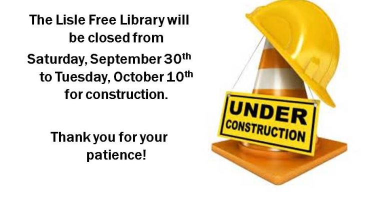 Library will be Closed for Construction