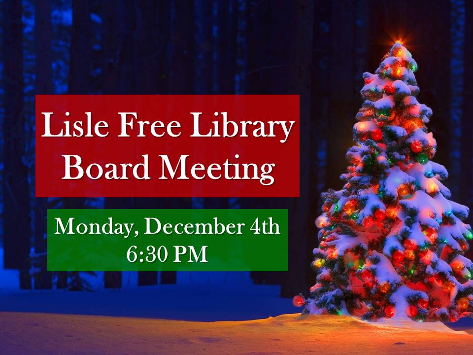 December Library Board Meeting