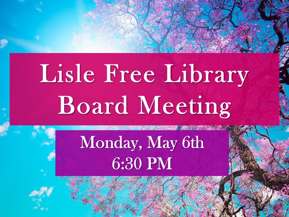 May Library Board Meeting