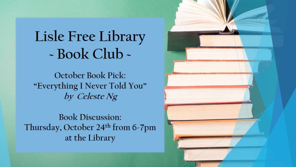 October Book Club Lisle Free Library