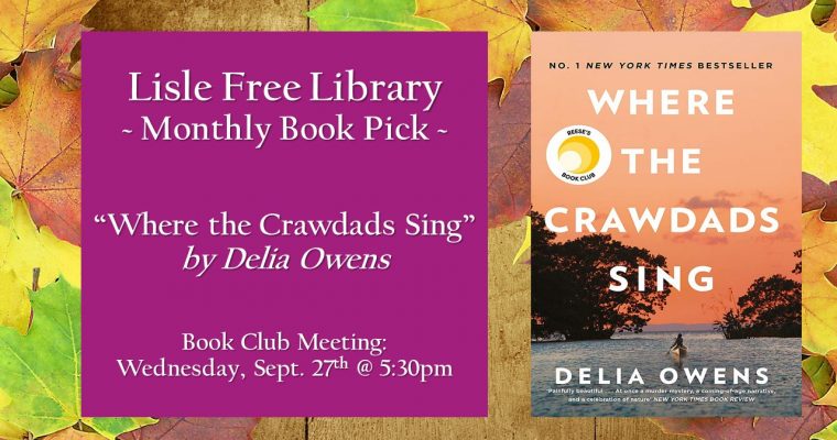 Book Club: “Where the Crawdads Sing” by Delia Owens