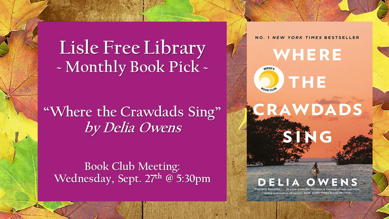 Book Club: “Where the Crawdads Sing” by Delia Owens